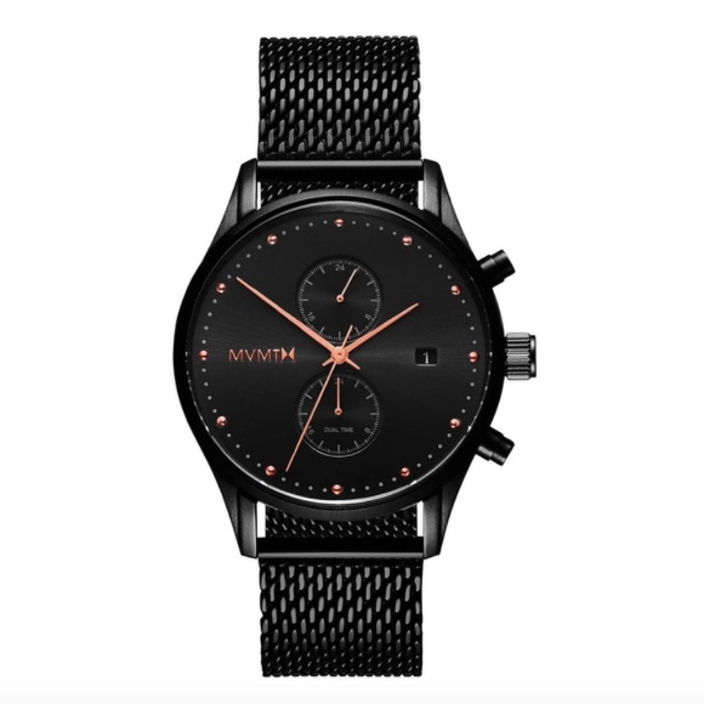 MVMT VOYAGER BLACK ROSE GOLD Watch 42MM